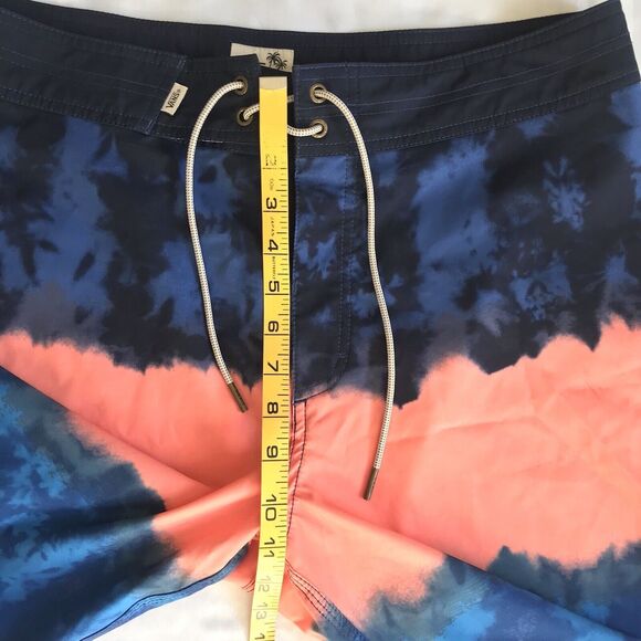 VANS Board Swim Shorts Men 34 Swimming Trunks Blue Orange Ombre Casual EUC - Picture 11 of 13